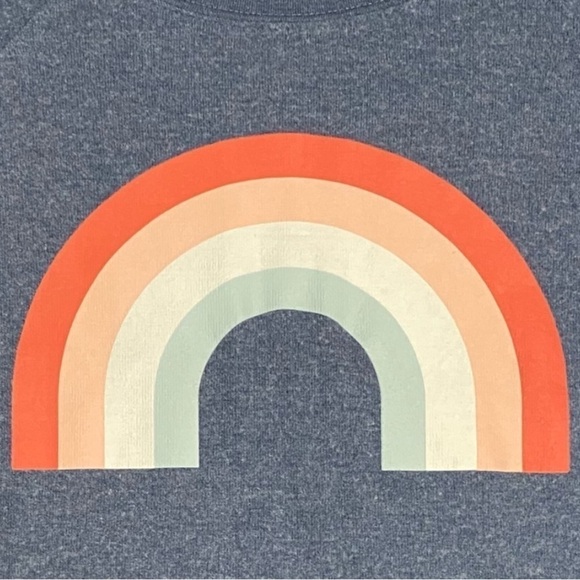 Wildfox | NWT Blue Freedom Rainbow Sommers Crewneck Sweater Sweatshirt XL - Picture 4 of 5